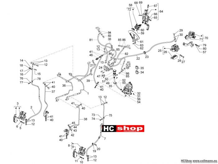 Piaggio MP3 YOUrban 300ie SPort Bremschlauchen - Bremszang