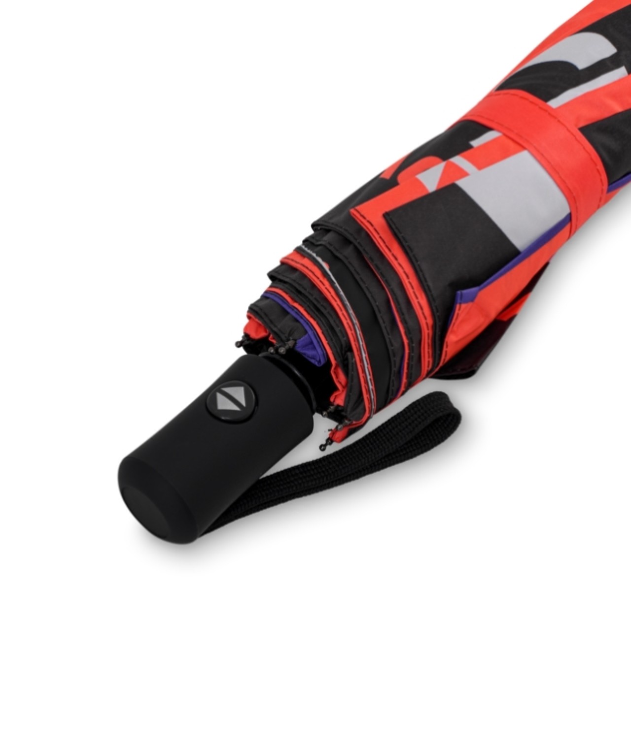 Aprilia Regenschirm aus Polyester in Schwarz, Rot und Lila