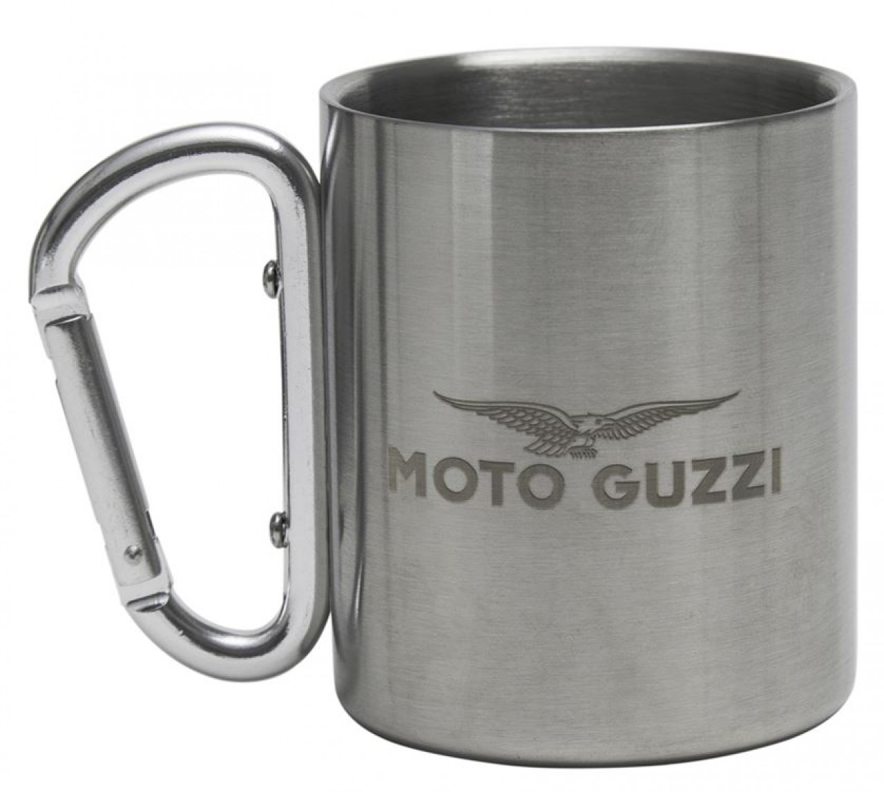 100 - Moto Guzzi Tasse Edelstahl, silber