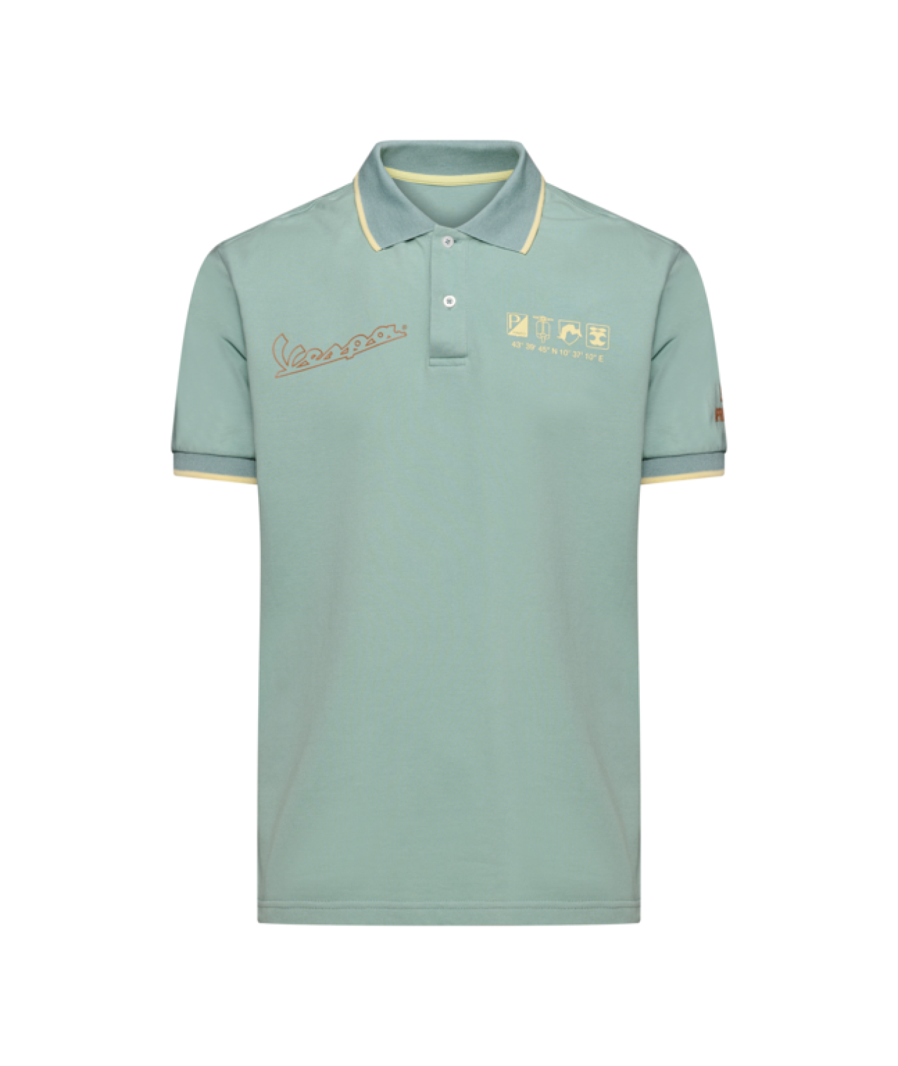 Vespa Polo-Shirt aus Baumwolle in Türkis