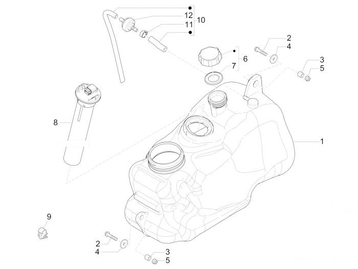 Piaggio MP3 500 Business Benzintank