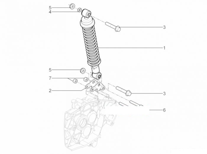 Piaggio Hintere Radaufhängung TPH 125