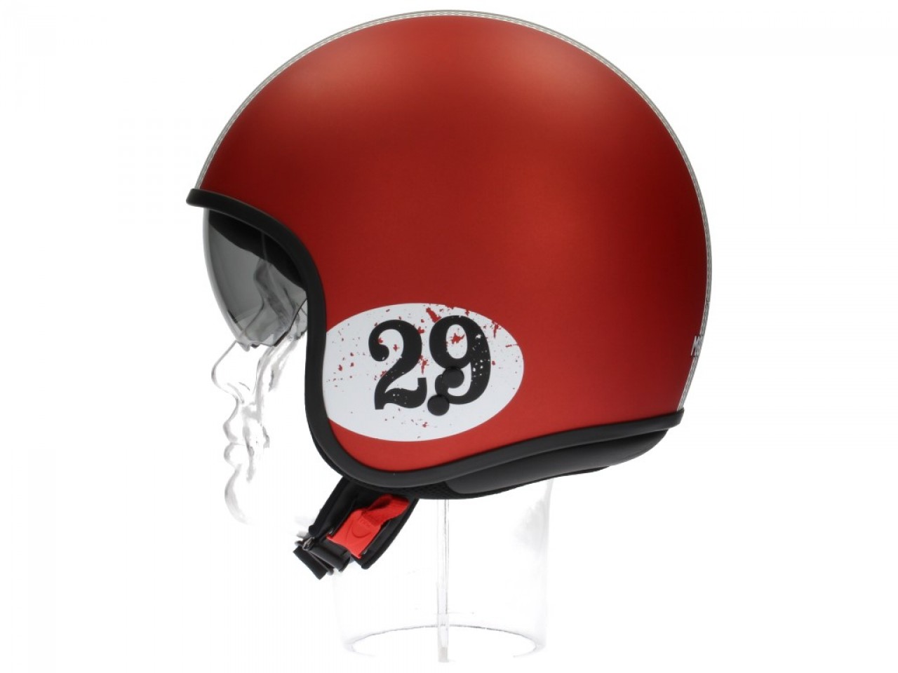 Moto Guzzi Jethelm Racing 29, rot-schwarz matt, Fiberglas, ECE 22.05