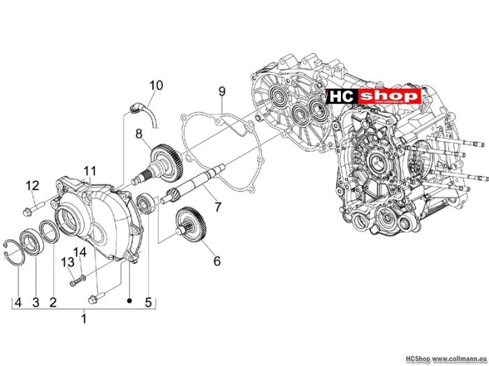 Piaggio Einheit Getriebe MP3 300