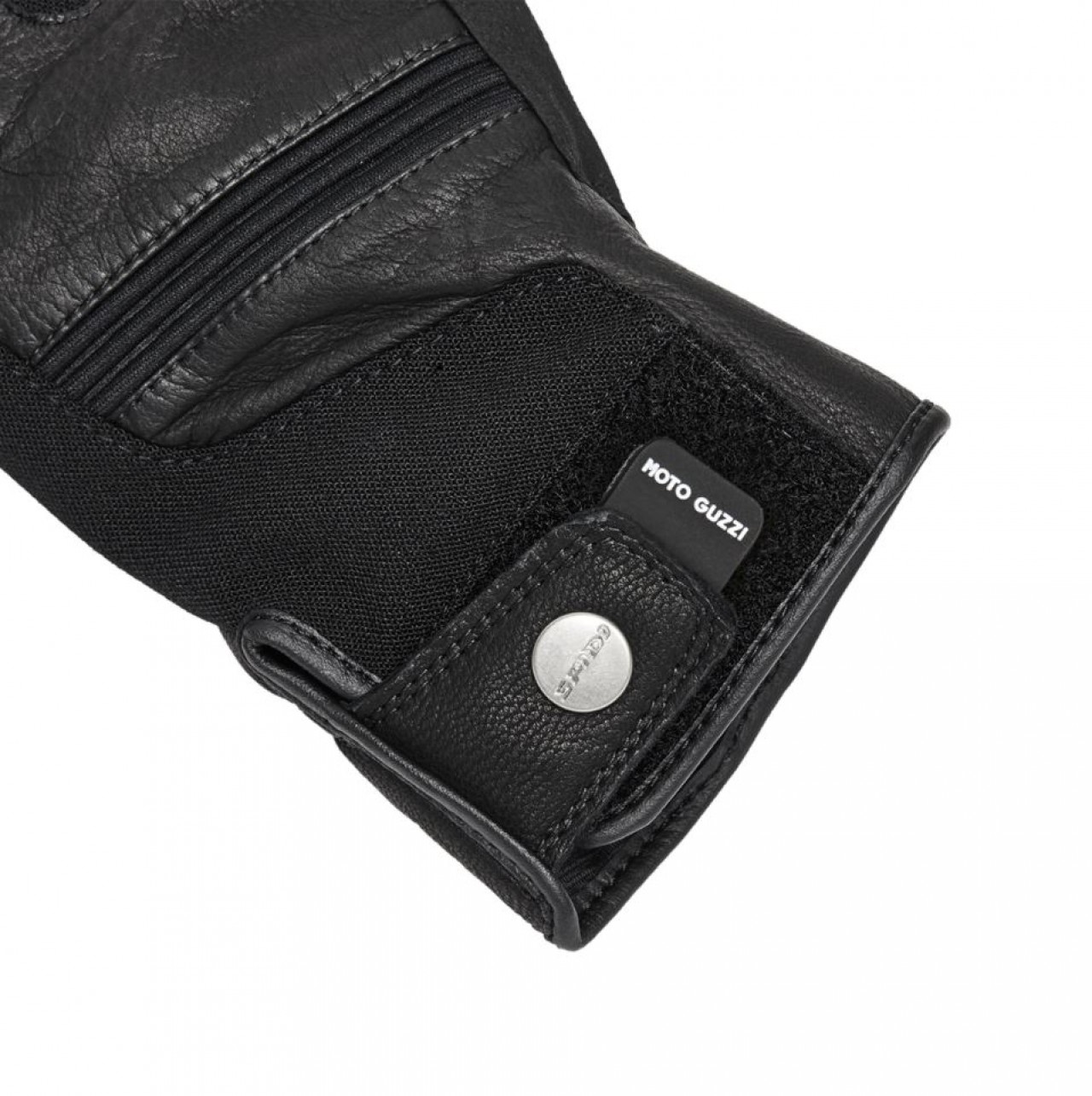 Moto Guzzi Sommerhandschuhe kurz aus Leder, schwarz