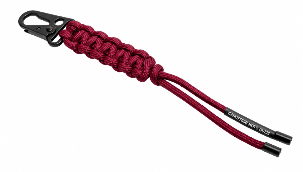 Moto Guzzi Schlüsselband Canottieri, Cordura/Baumwolle, rot