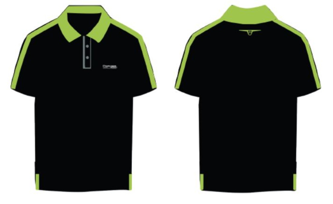 Piaggio Polo Shirt Herren, Baumwolle, schwarz/grün