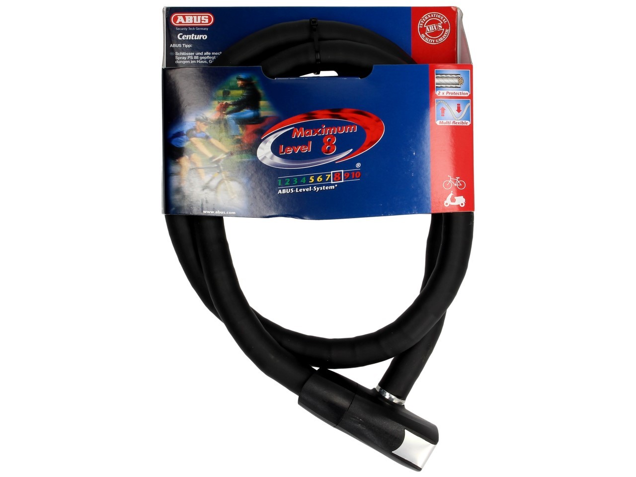 ABUS Kabelschloss Centuro 860, 1,10 m, schwarz