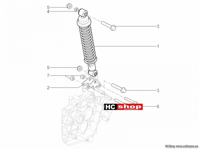 Piaggio Hintere Radaufhängung TPH 125