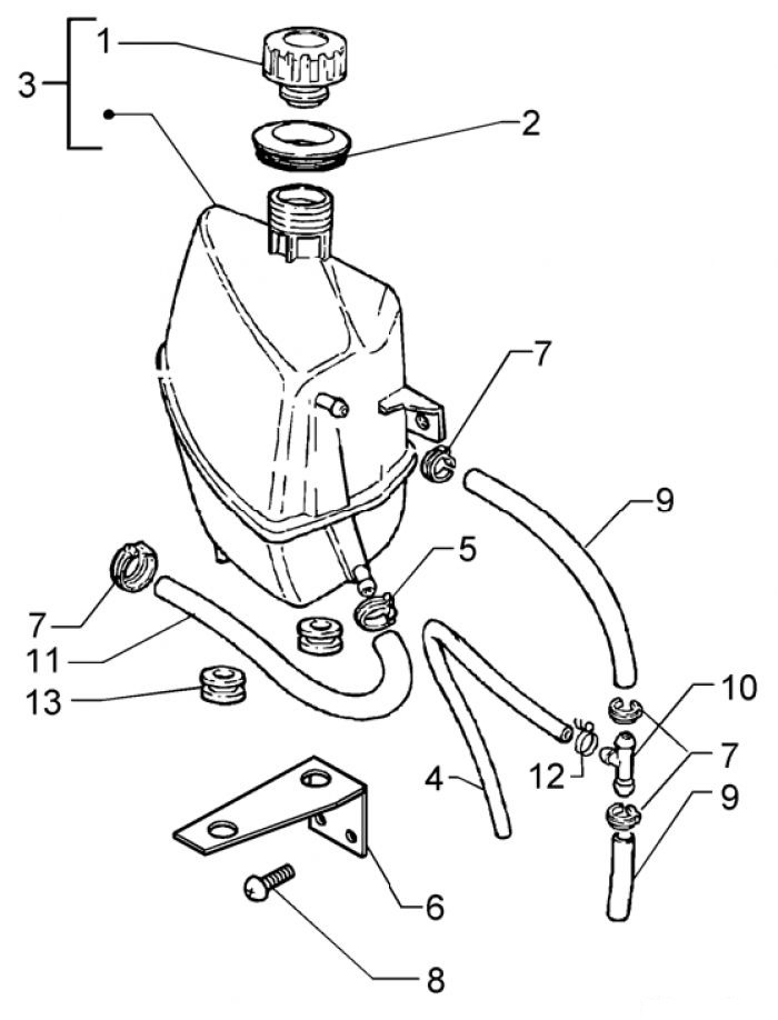 Piaggio Ausdehnungsgefäß X9 125 Evolution