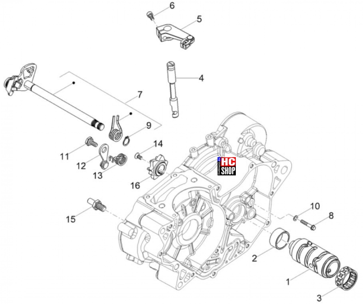 Aprilia Tuono 125 E5 Motor - Schaltgabel