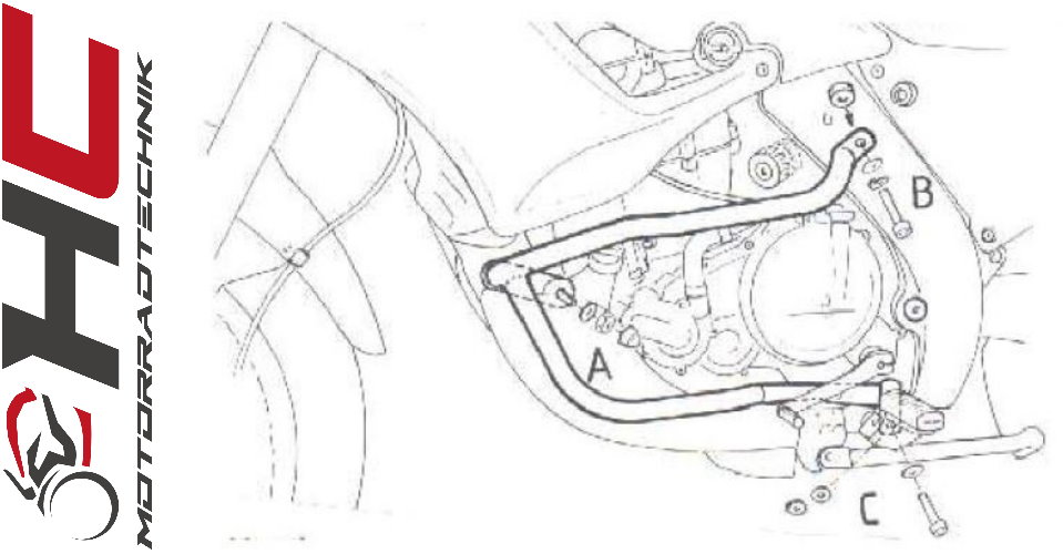 Motorschutzbügel Aprilia Pegaso 650 / Garda
