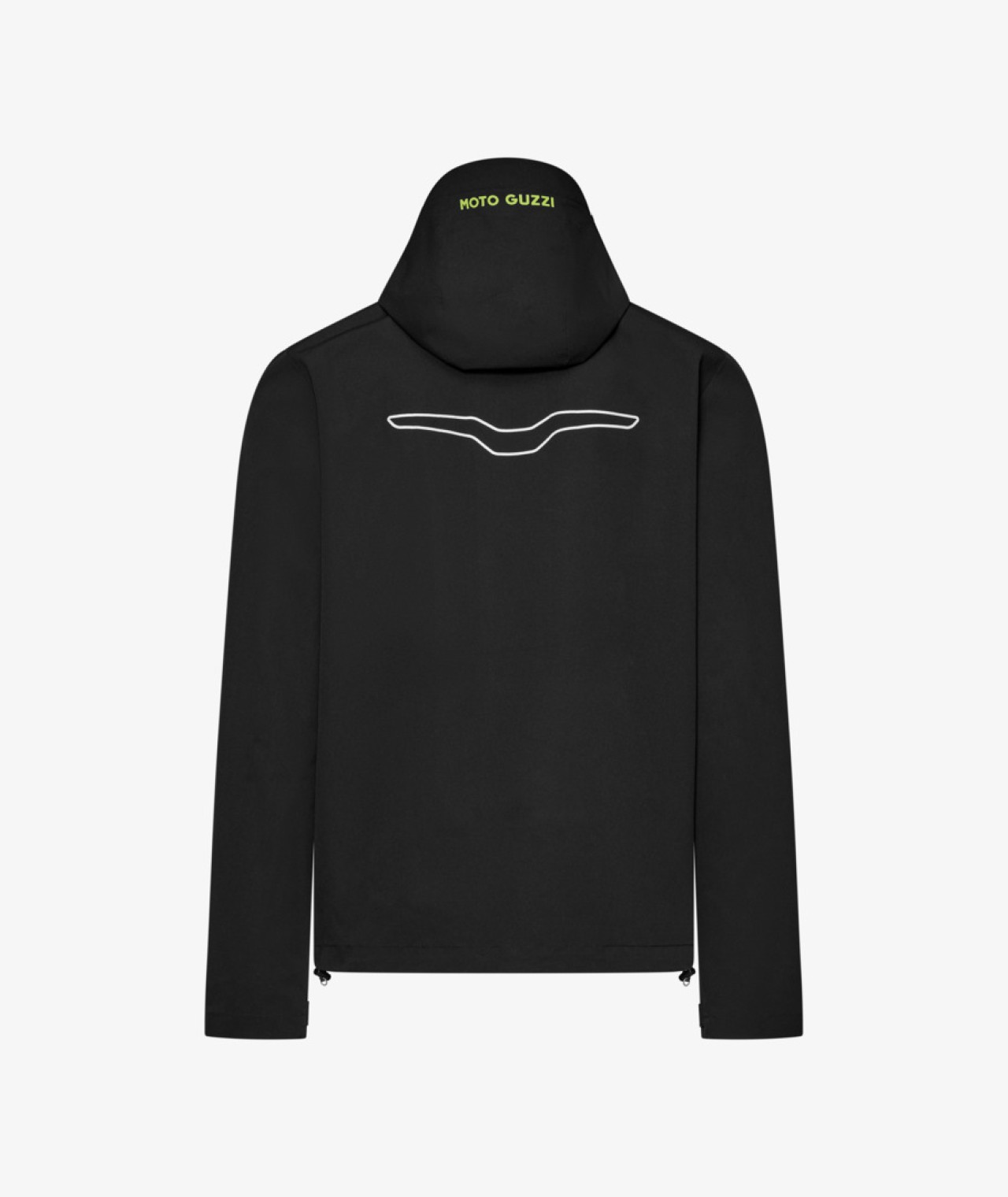 Moto Guzzi Regenjacke schwarz mit reflektierendem Adler