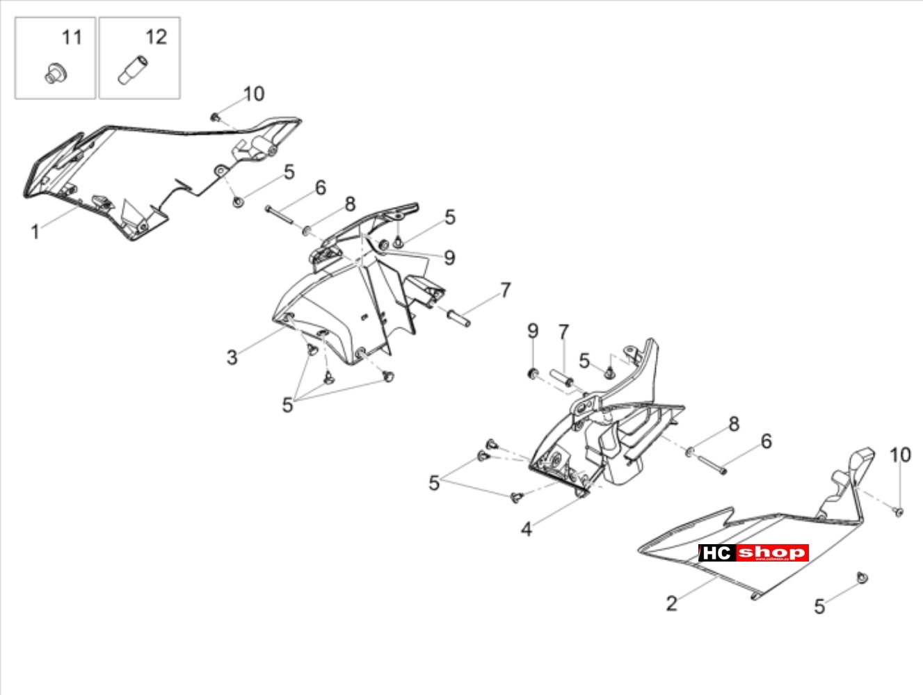 Aprilia Tuono 125 4T E4 ABS Aufbau Seitenverkleidung – seitliche Verkleidung rechts schwarz matt Fahrzeugfarbe: Red Energy [RE] Mit Aufkleber [D]