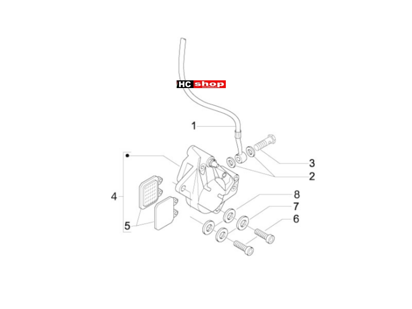 Piaggio Liberty 125 2V Bremsanlage Bremschlauchen - Bremszangen