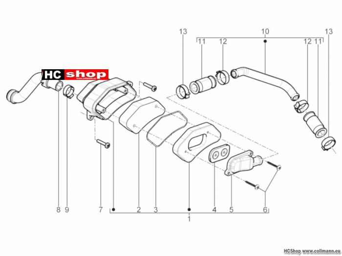 Aprilia Motard 50 Gehäuse nebenluft