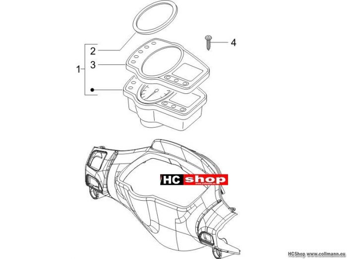 Piaggio Cockpitinstrumente - Cruscotto NRG 50 DT