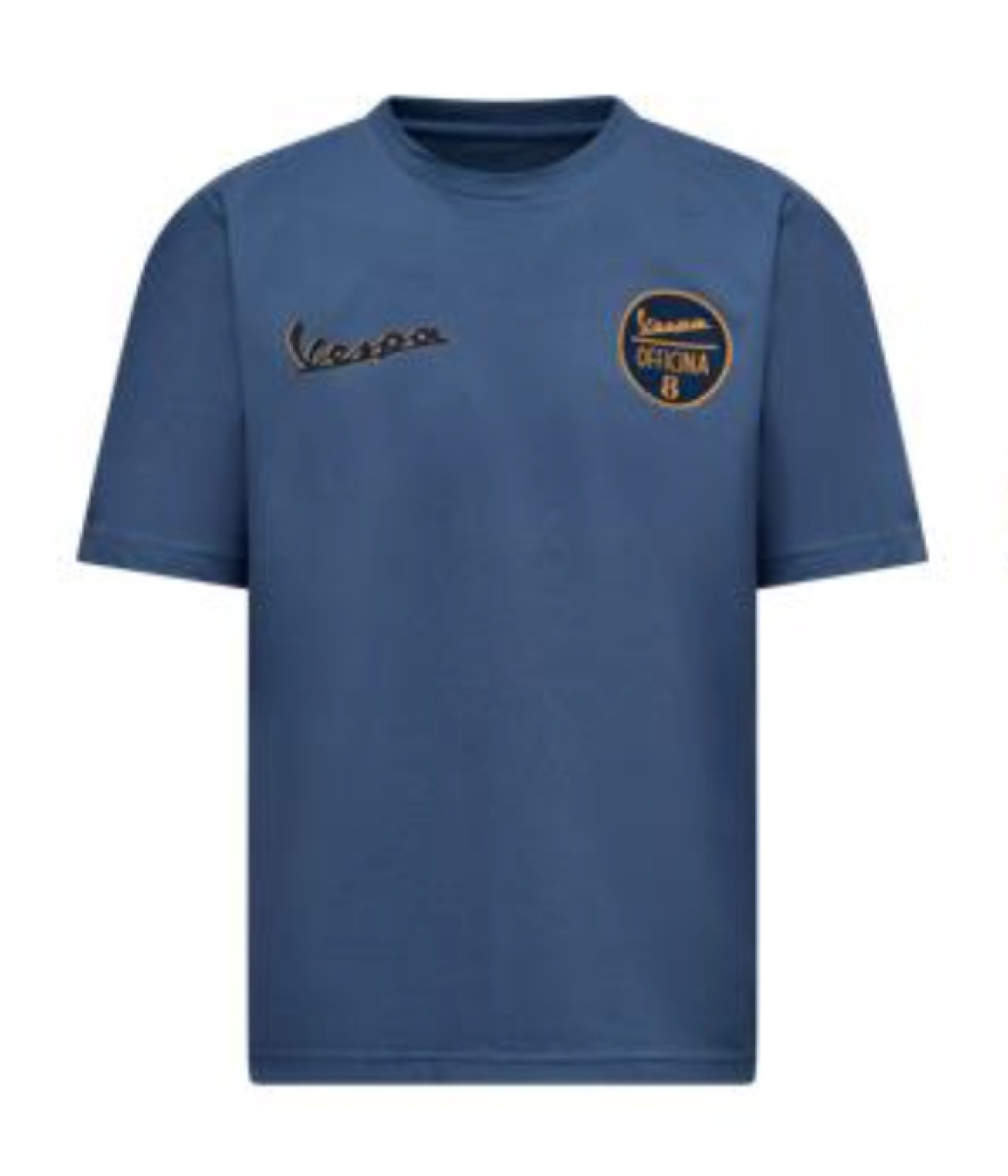 Vespa T-Shirt aus Baumwolle blau, Serie Officina 8