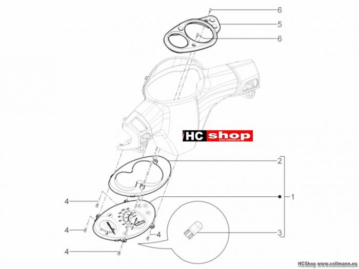 Aprilia Motard 125 Cockpitinstrumente - Cruscotto