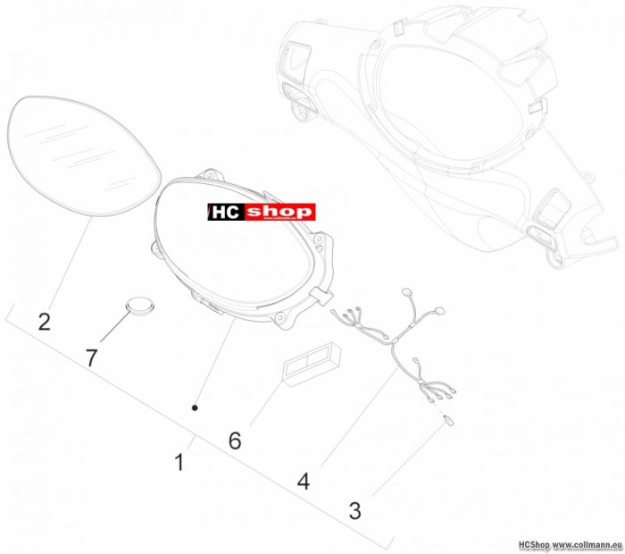 Piaggio Cockpitinstrumente - Cruscotto Fly 50 4t 4v