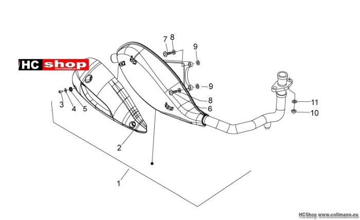 Aprilia Motard 125 Auspufftopf