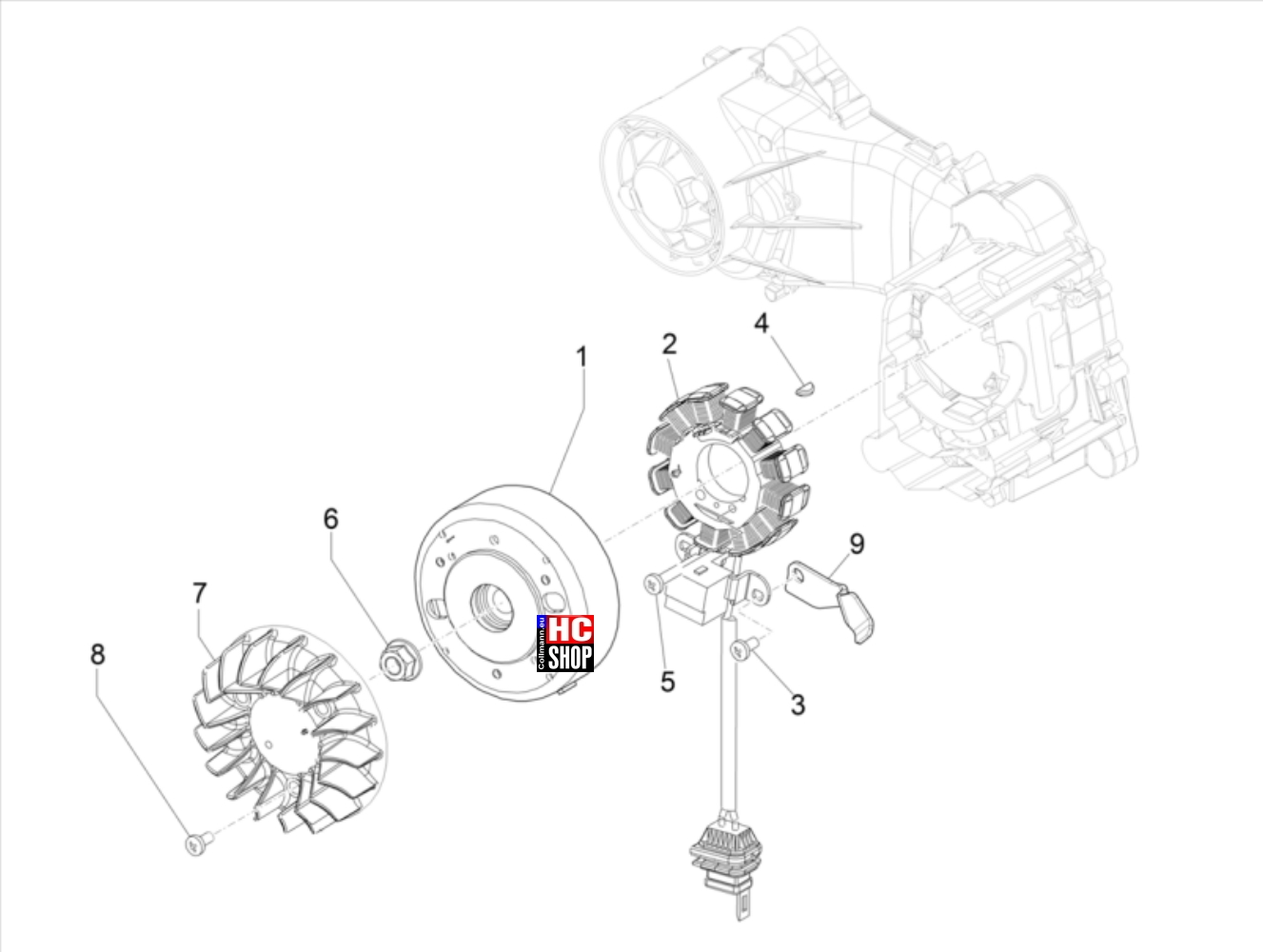 Piaggio Liberty 50 IGET E5 Motor Lichtmaschine