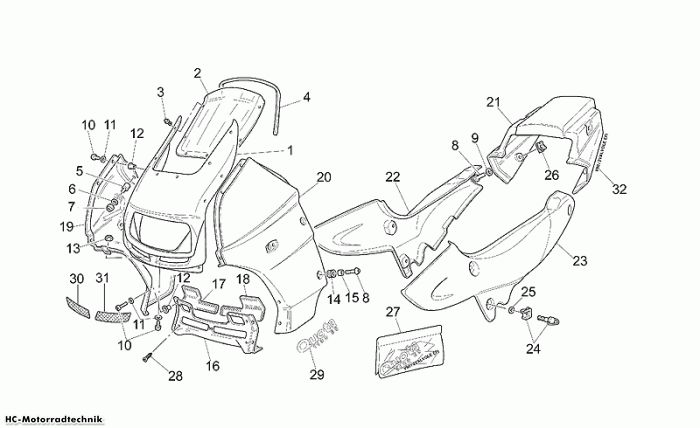 Moto Guzzi Aufbau Quota ES 1100