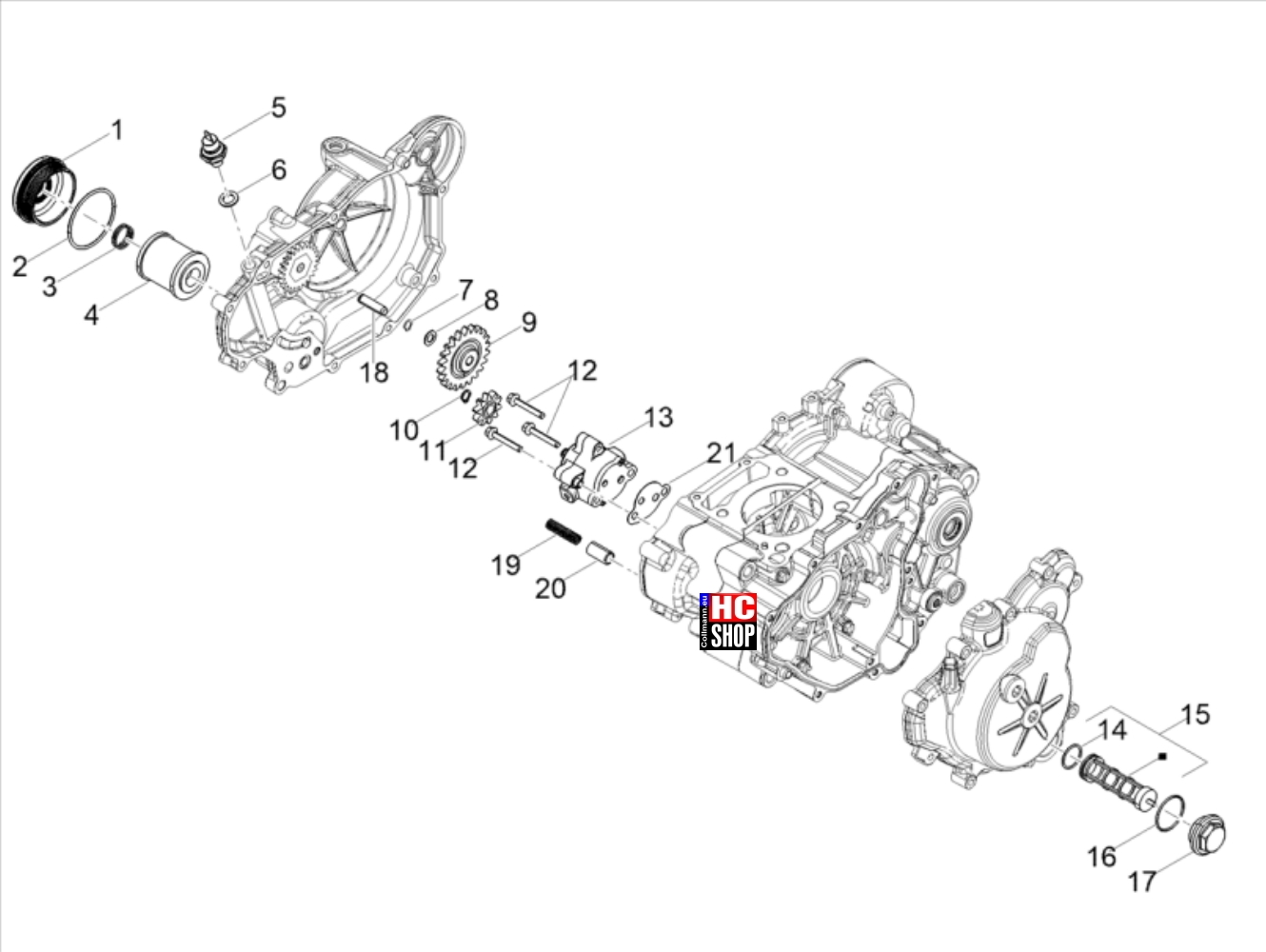 Aprilia RS 125 ABS E5 - Motor - Schmierung