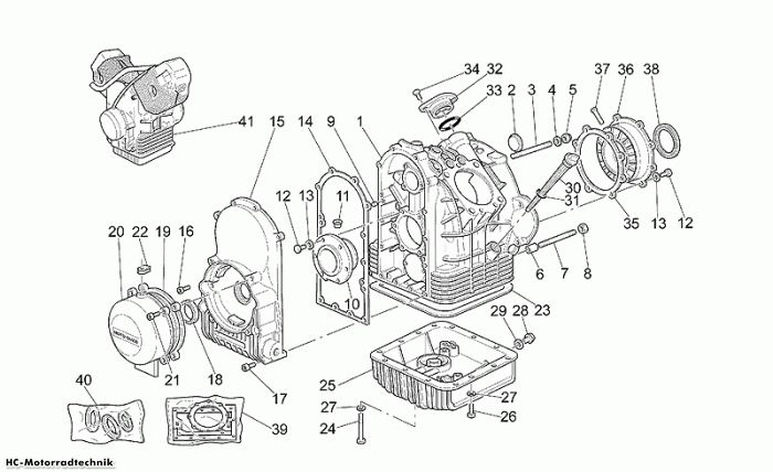 Moto Guzzi Gehäuse Quota ES 1100