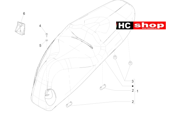 Piaggio Beverly 350 E4 Sport Touring Fahrgestell Sitzbank