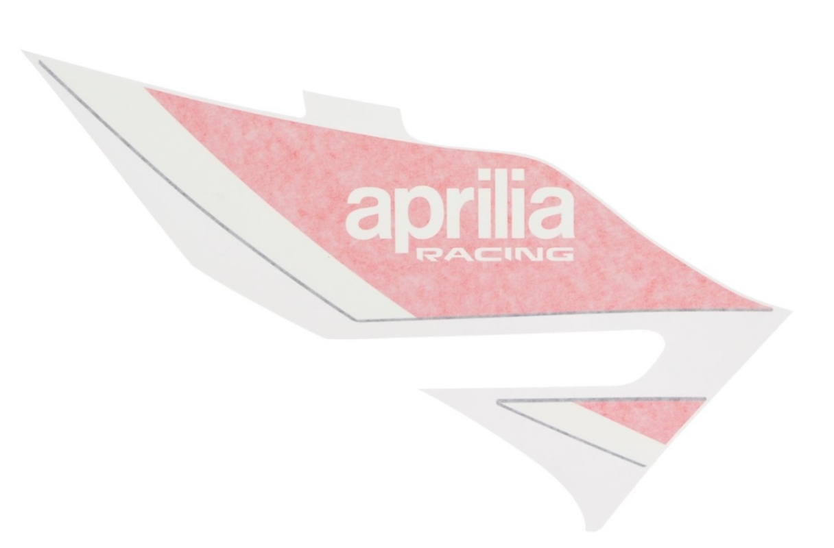 4 - Aufkleber Tankabdeckung rechts "aprilia", Aprilia Black