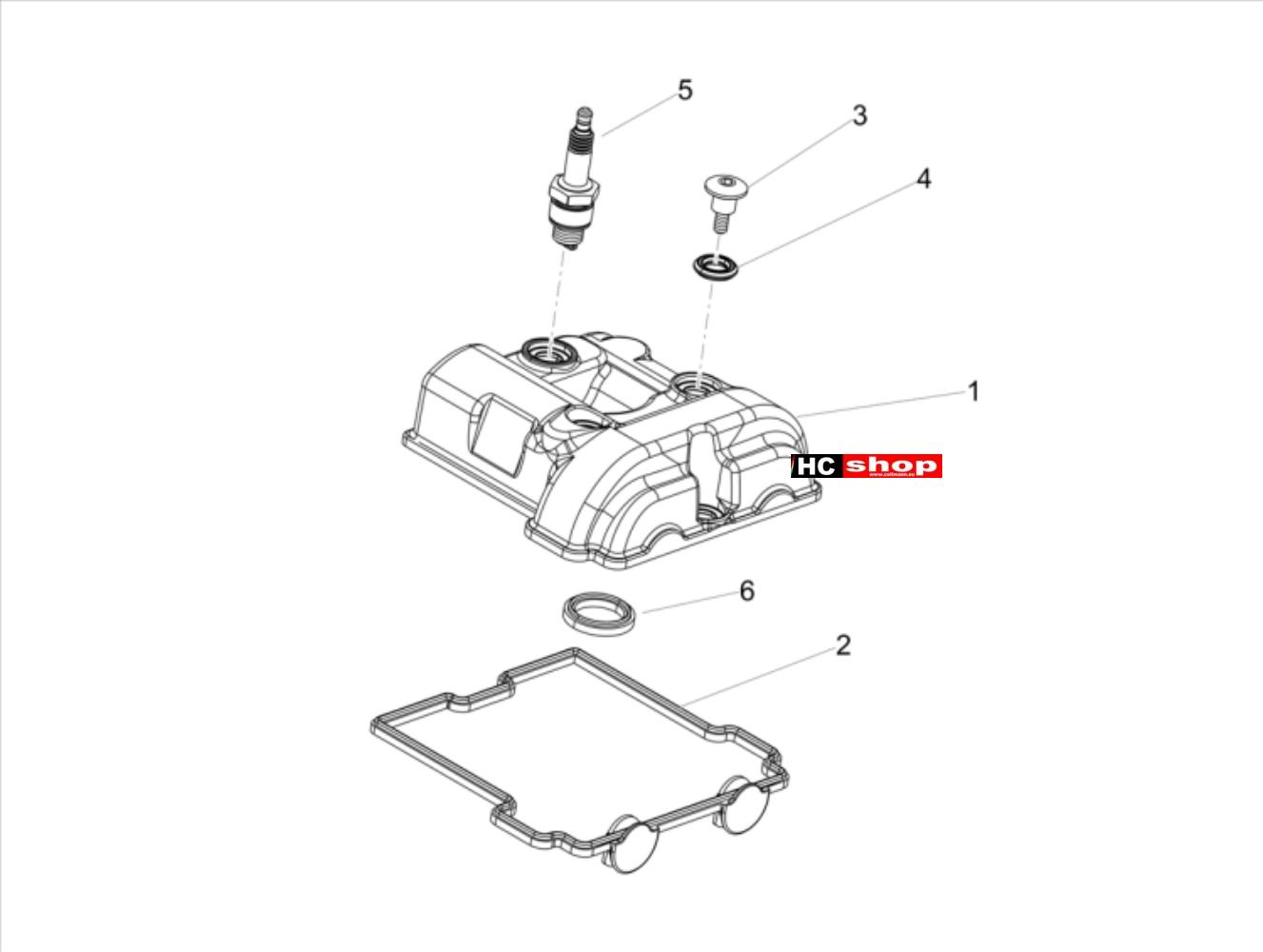 Aprilia SX 125 ABS - Motor - Zylinderkopfabdeckung