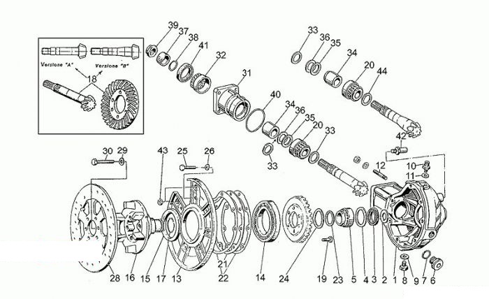Moto Guzzi V65 Custem Teilerradsatz hinten