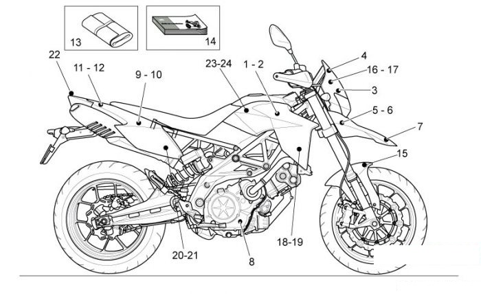 Aprilia Deko - Werkzeugtasche Dorsoduro 750