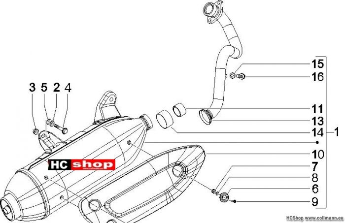 Piaggio Auspufftopf X8 125