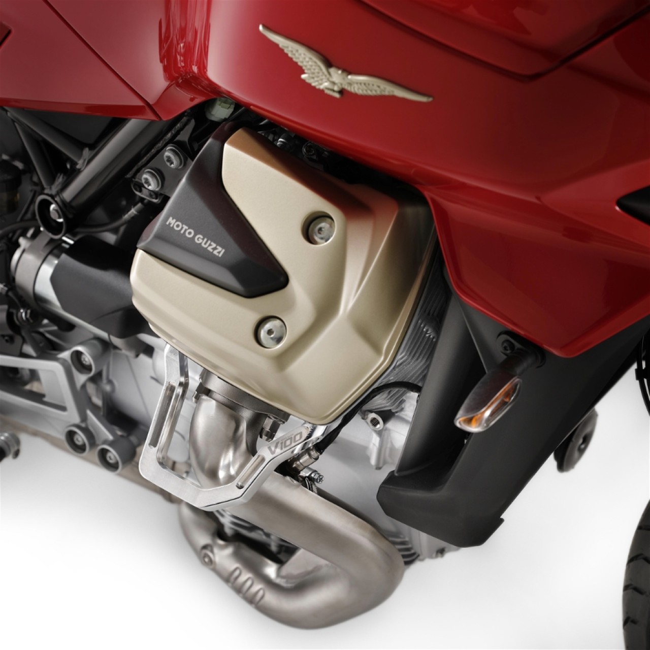 Moto Guzzi Zylinderkopfschutz Aluminium für Stelvio und V100 Mandello