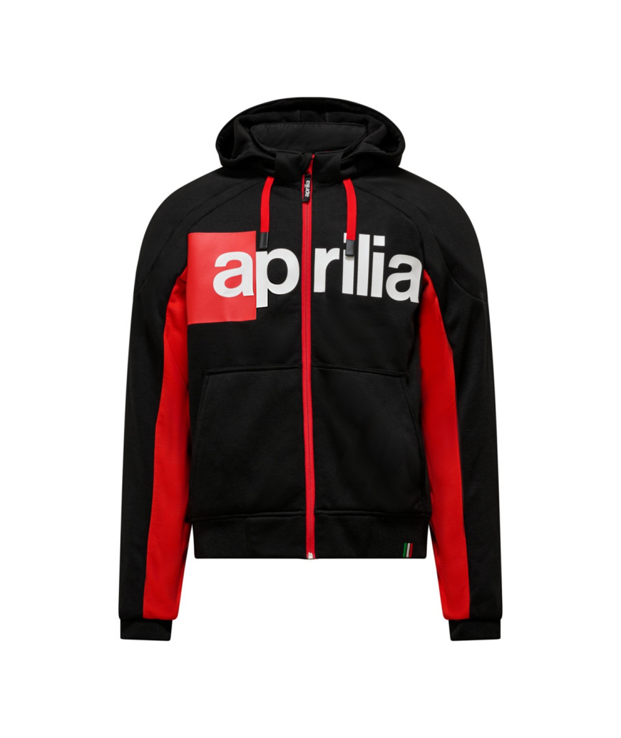 156 - Aprilia Sweatshirt mit Reißverschluss und Kapuze, Motiv: Aprilia, Herren, Größe: XXL, schwarz, rot, Next Rival Tech