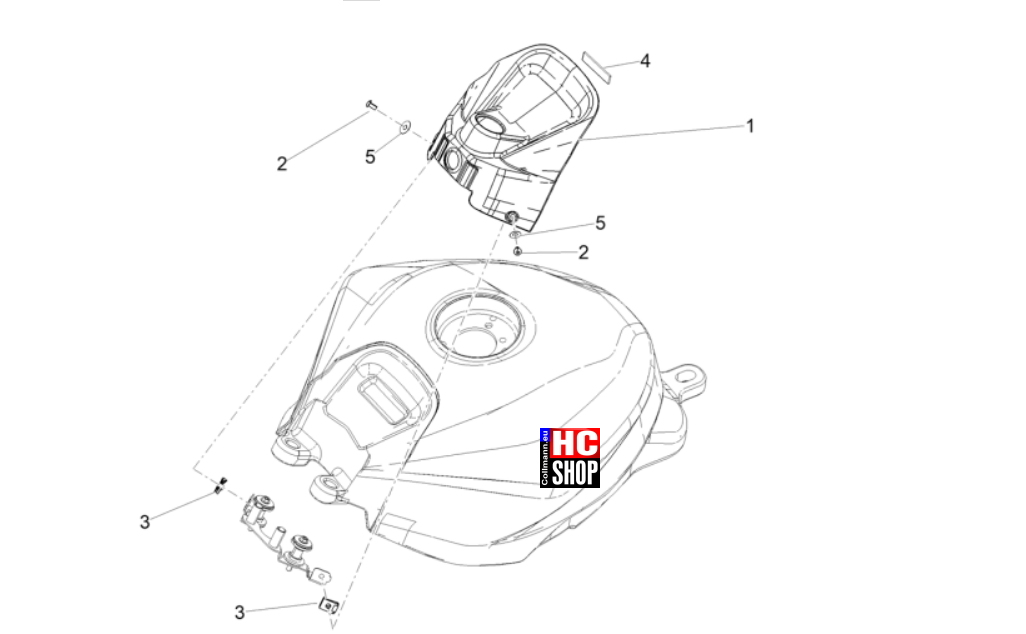 Aprilia RS 660 Factory E5+ - Aufbau - Tankabdeckung