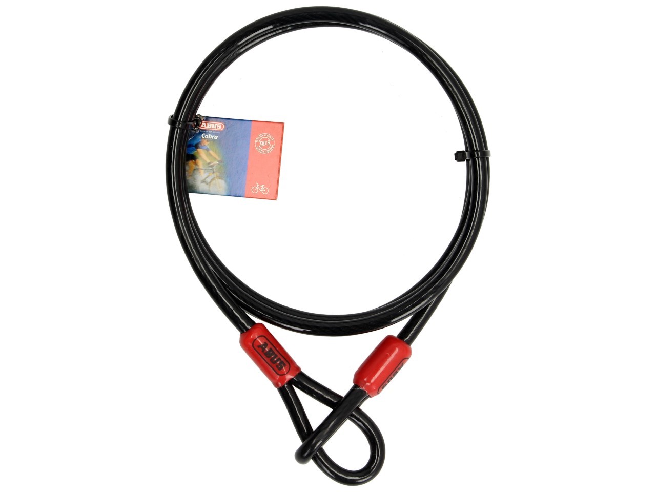 ABUS Schlaufenseil Cobra, 8 mm, 2 m, schwarz/rot