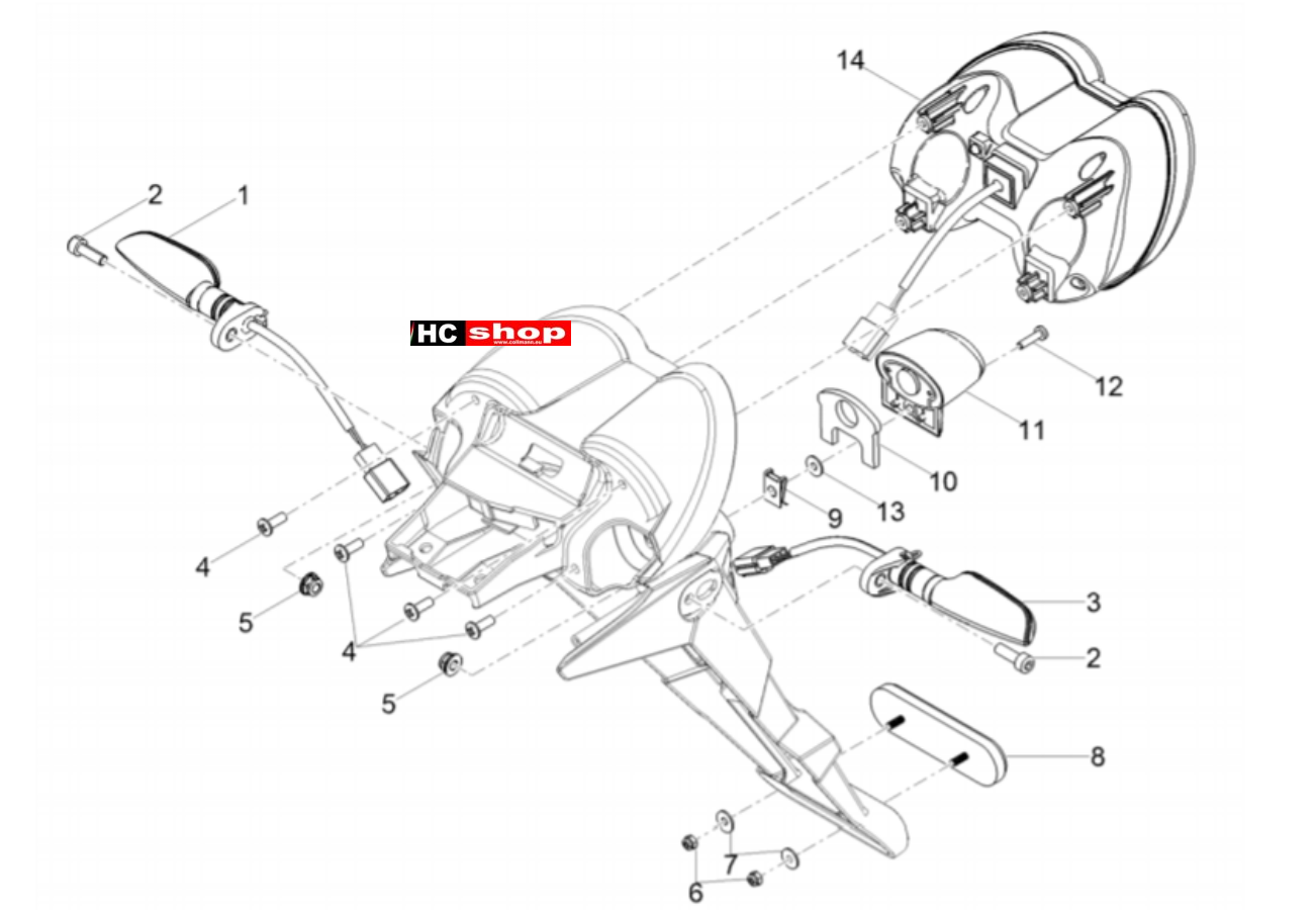 Moto Guzzi V85 TT E5 Hintere Lichter
