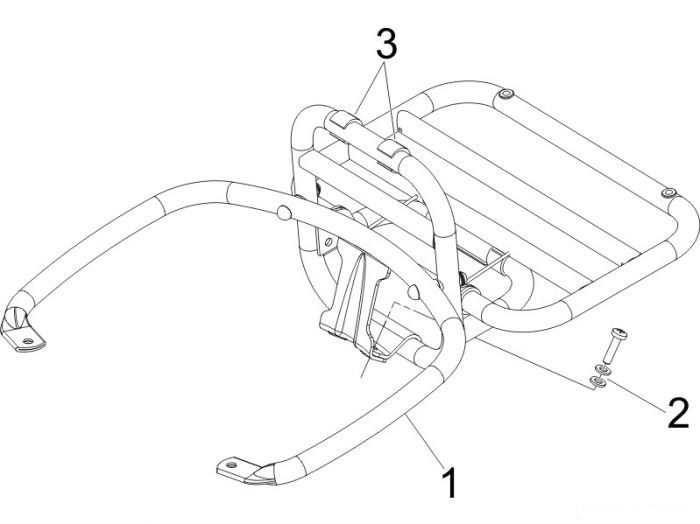 Vespa Hinterer Gepäckträger LXV 125