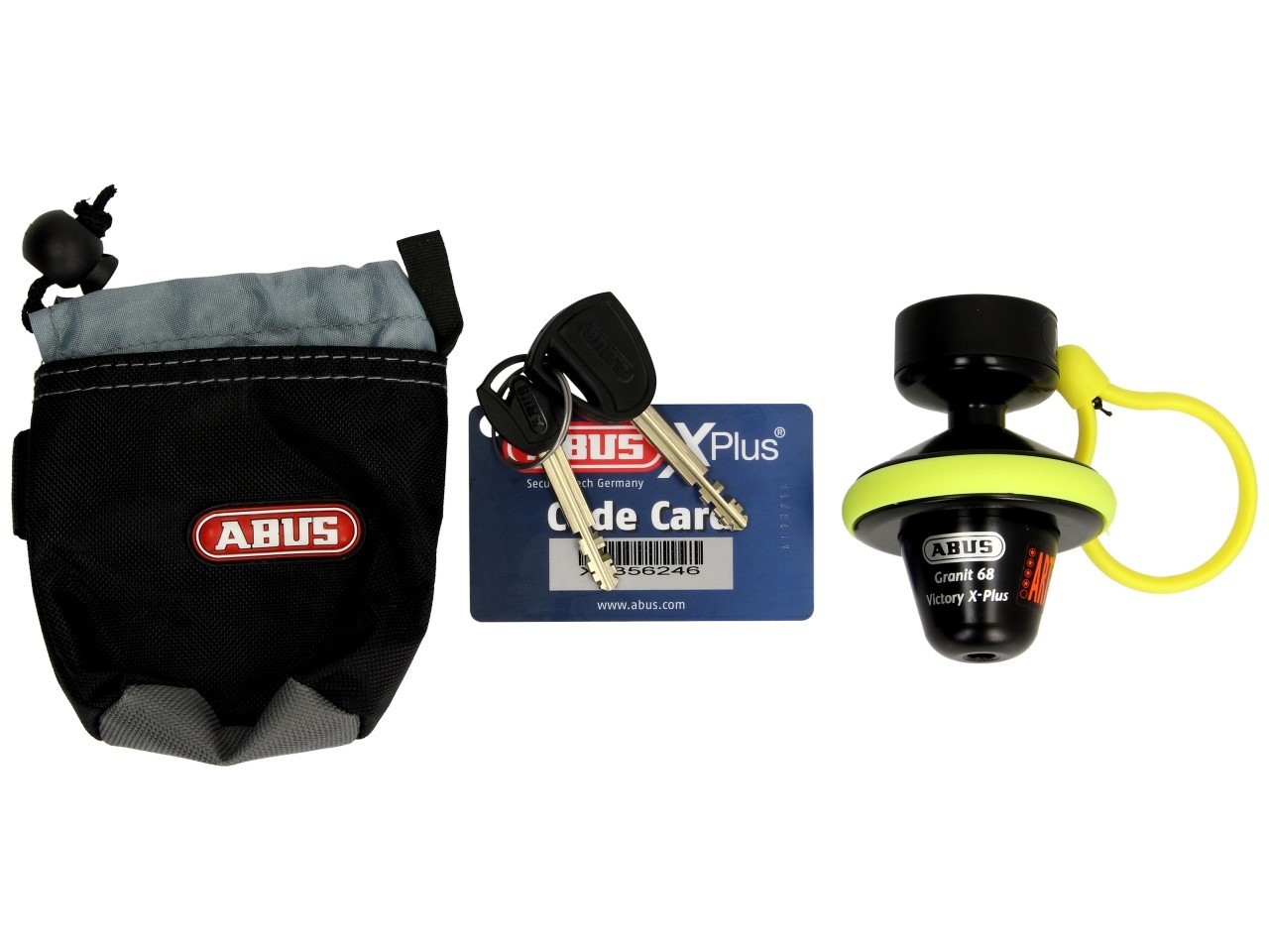 ABUS Bremsscheibenschloss Granit Victory X-Plus 68 Roll Up, Level 16