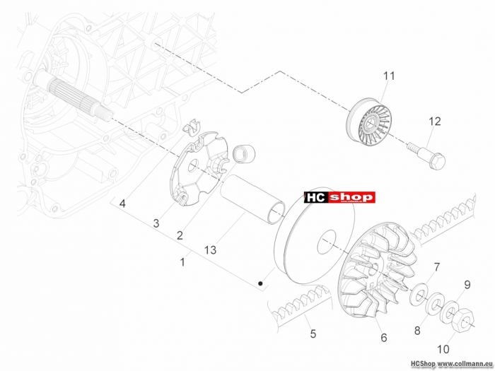 Piaggio Antriebsriemenscheibe YOUrban 300