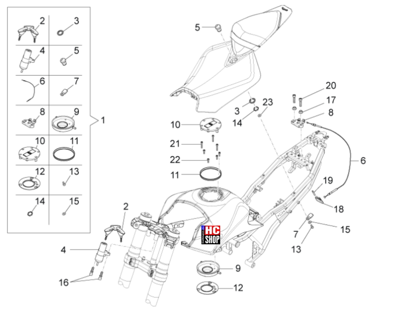Aprilia RS 125 ABS E5 - Aufbau - Schlossen