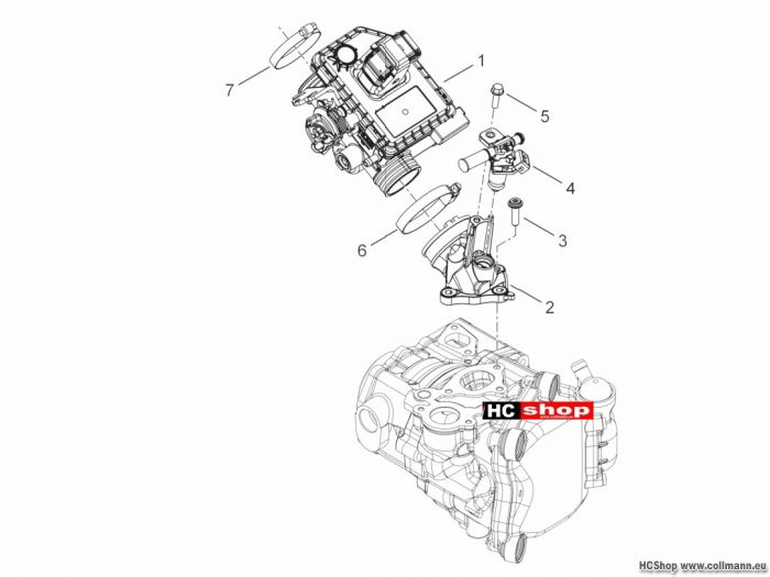 Piaggio MP3 YOUrban 300ie Sport Drosselklappengehäuse