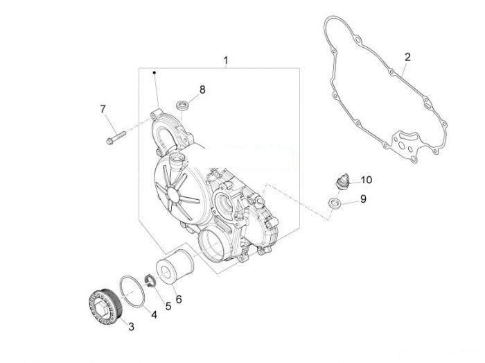 Aprilia RS4 125 SBK Kupplungsdeckel