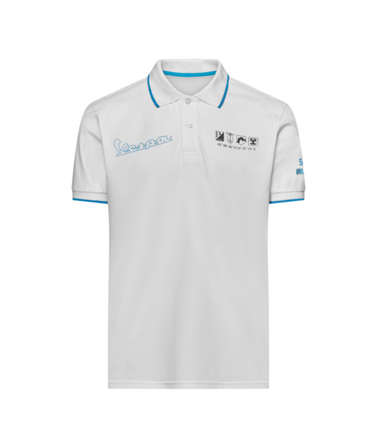 Vespa Polo-Shirt aus Baumwolle in Weiß