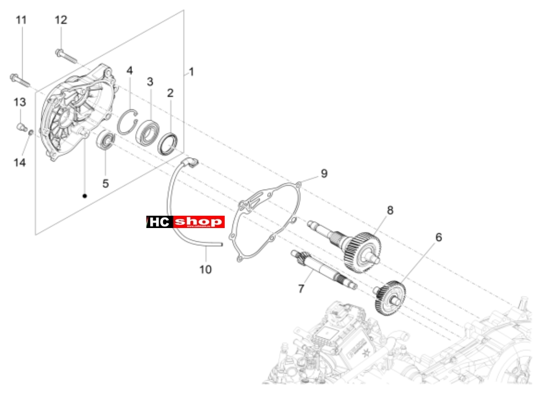 PIAGGIO MP3 300 HPE - 300 HPE SPORT Einheit Getriebe