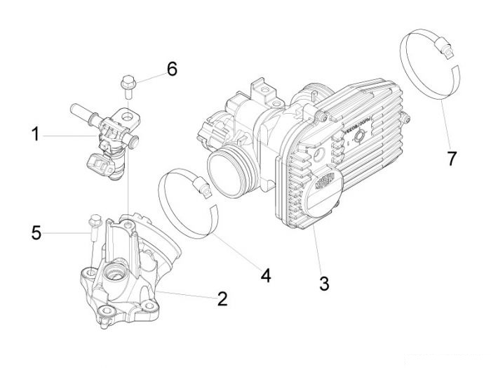Vespa Drosselklappengehäuse LX 125 4T ie Touring