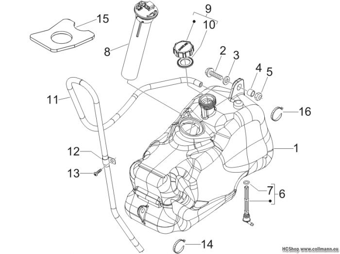 Piaggio Benzintank X Evo 125